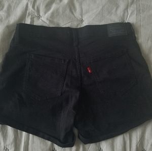 Levi's black denim shorts